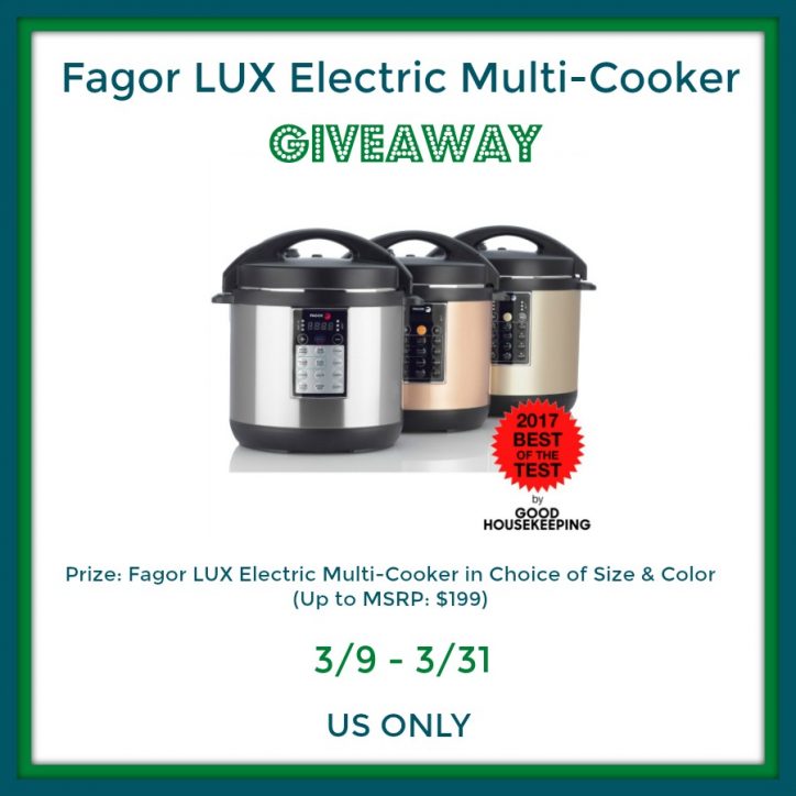 Fagor LUX Electric Multi-Cooker Giveaway