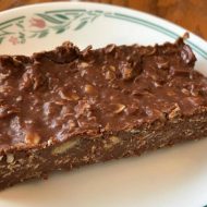 No Bake Chocolate-Oat Bars, DF & GF