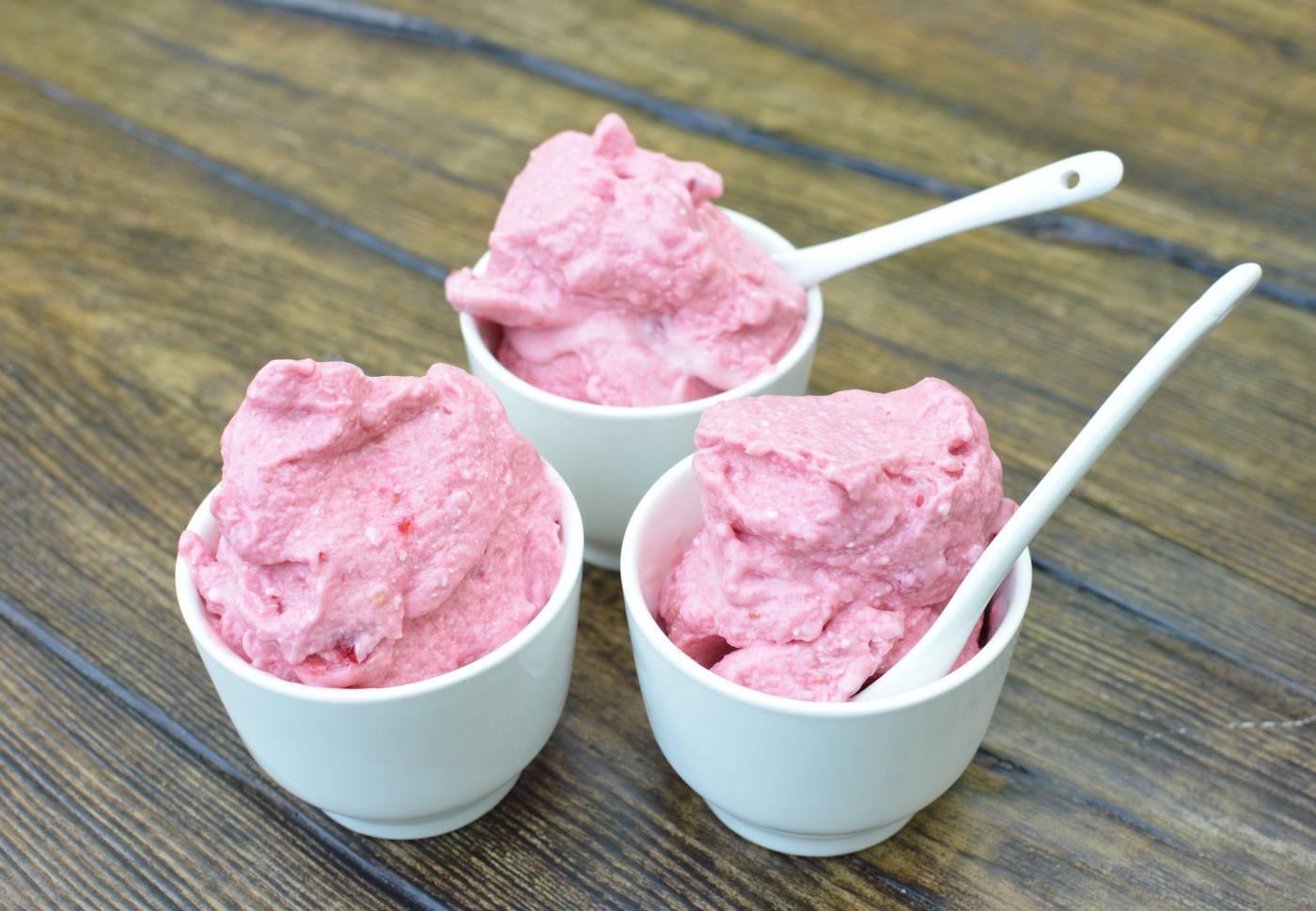 Raspberry pineapple coconut NICE cream  Vegan & Gluten Free