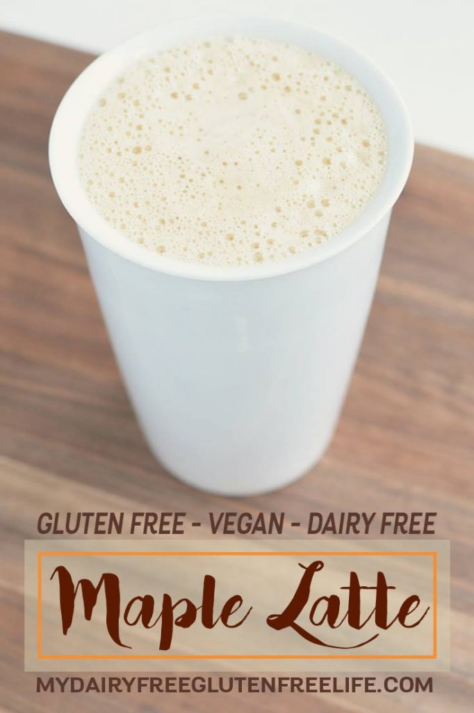 Delicious maple vegan latte. Dairy-free latte | Vegan breakfast drink | Gluten-Free | Hot Fall Drink