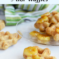 Glazed Banana Mini Waffles