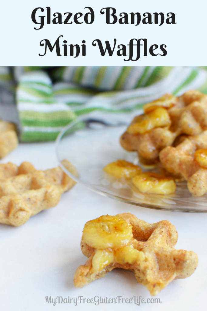 Glazed Banana Mini Waffles