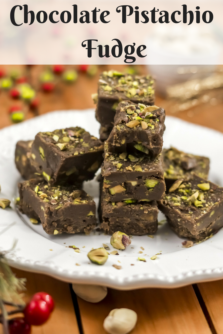 Chocolate Pistachio Fudge – Paleo, Vegan, Dairy & Gluten Free