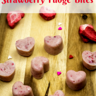 No Bake Strawberry Fudge Bites