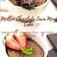 Molten Lava Chocolate Mug Cake, Dairy & Gluten Free, Paleo