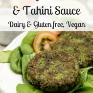 Falafel Patties with Tahini Sauce Dairy and Gluten Free, Vegan