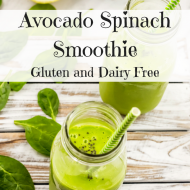 Avocado Spinach Smoothie Gluten and Dairy Free