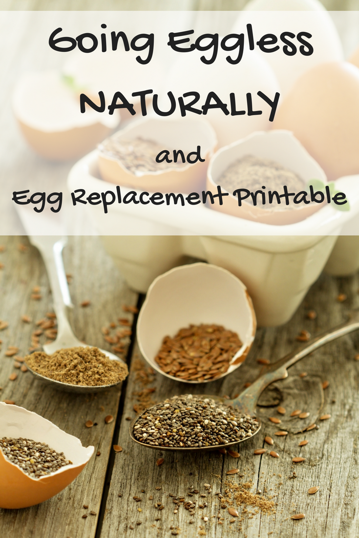 Going Eggless Naturally with Egg Substitute Printable