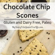 Chocolate Chip Scones Gluten and Dairy Free, Paleo