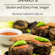 Mushroom Sliders Italian Style Gluten and Dairy Free, Vegan