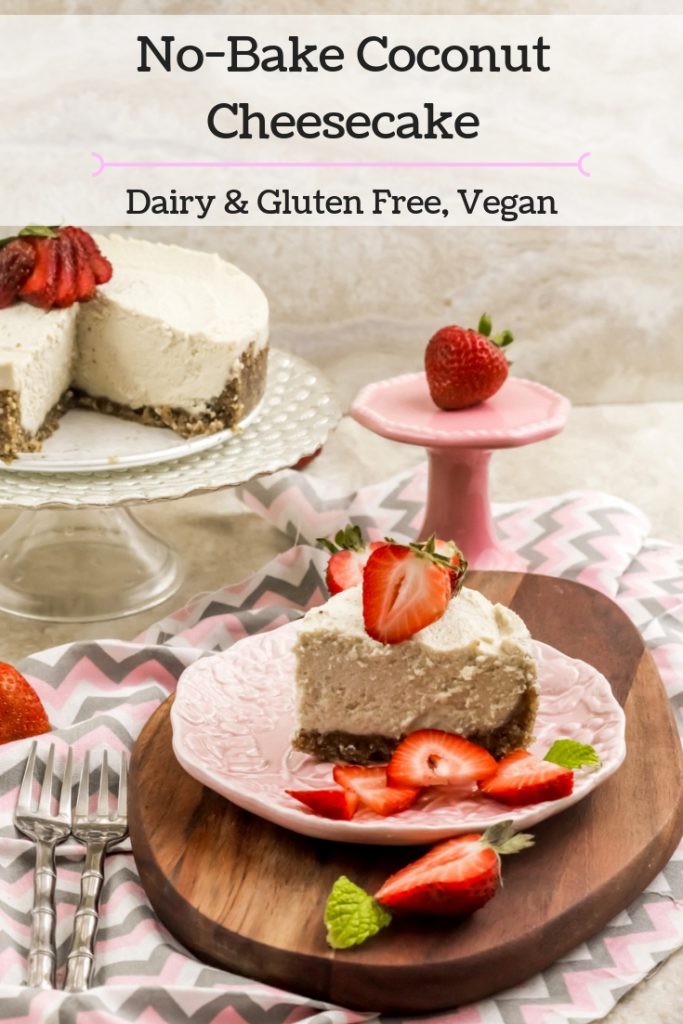 No-Bake Coconut Cheesecake Dairy & Gluten Free, Vegan