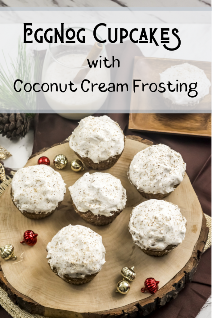 Eggnog Cupcakes with Coconut Cream Frosting