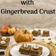 Pumpkin Pie Bars with Gingerbread Crust