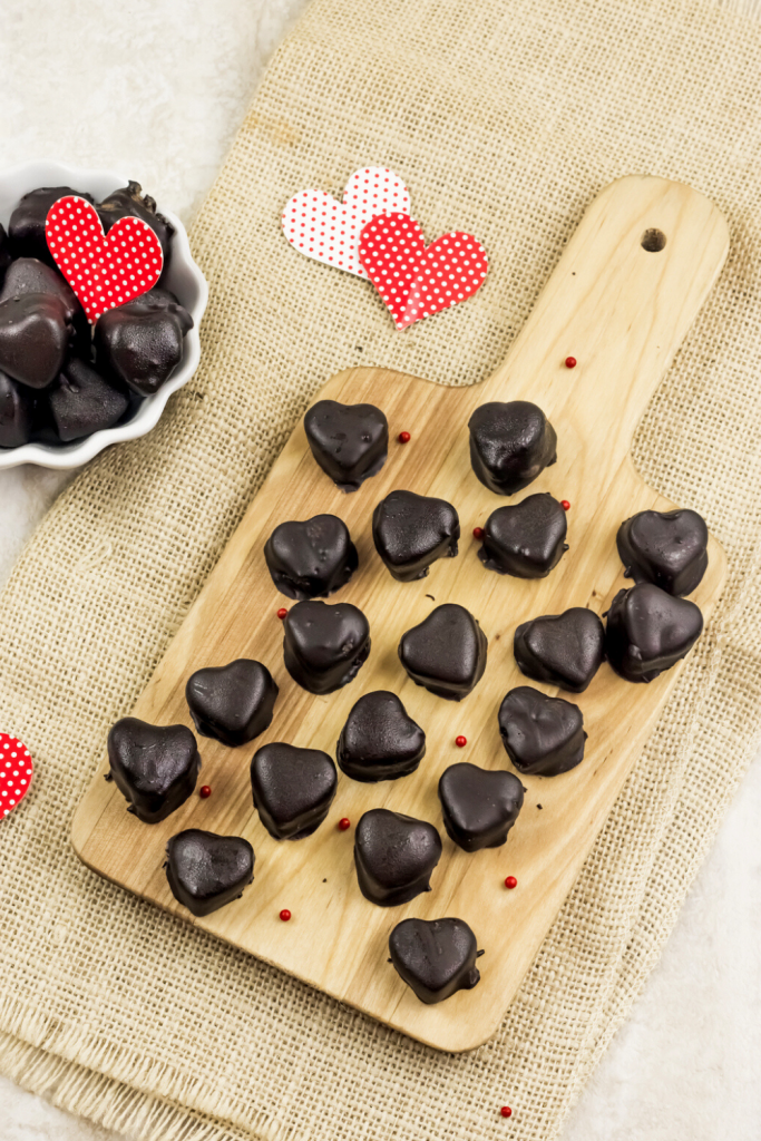 Chocolate Dipped Peanut Butter Hearts, Confectionary, Candy