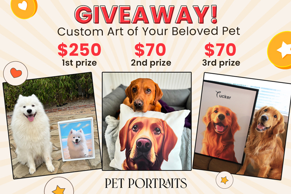 Custom Pet Portraits Giveaway